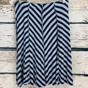 Max Studio Women's Skirt Blue White Medium NWT